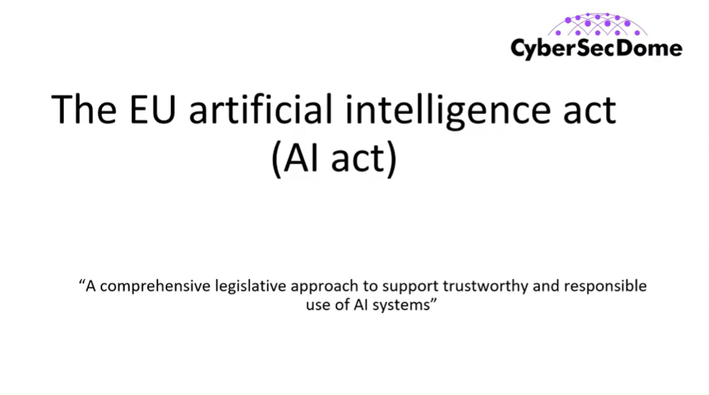 CyberSecDome Workshop: Privacy, Legal, and Ethical Considerations